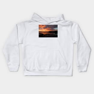 Sunrise over Collywell Bay Kids Hoodie